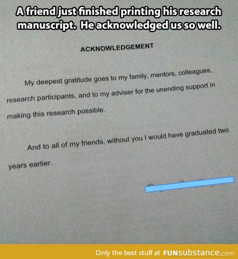 Research acknowledgement