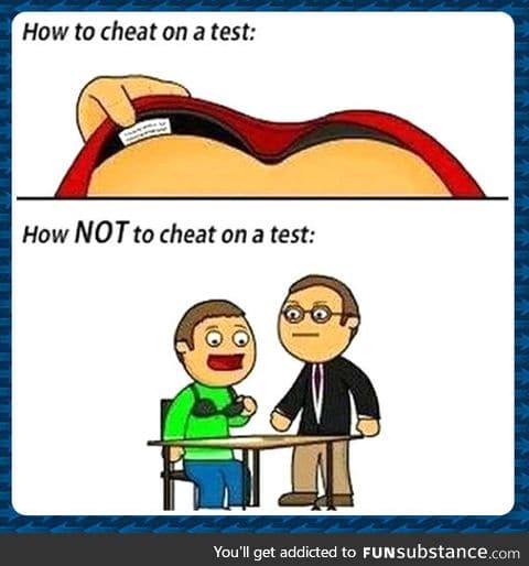 How not to cheat on a test