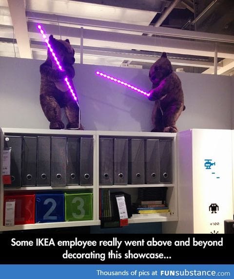 Ikea employees taking it to the next level