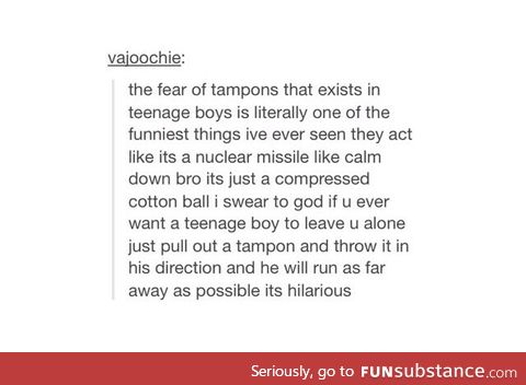 Fear of tampons