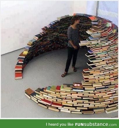Igloo made of books!