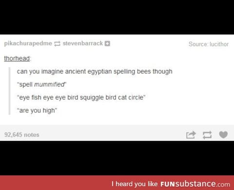 Ancient Egypt spelling bees