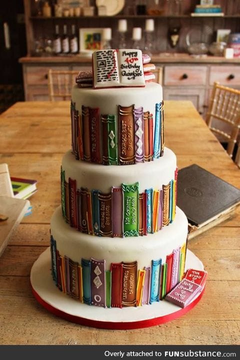 If you love books, then this is your cake