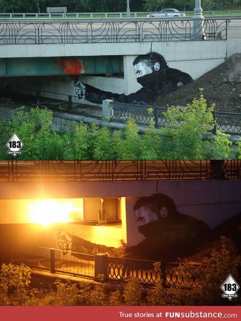 Some really awesome street art (day/night)