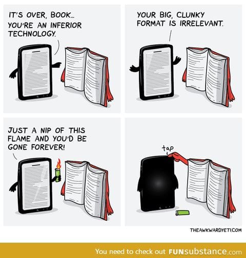 E-reader vs book