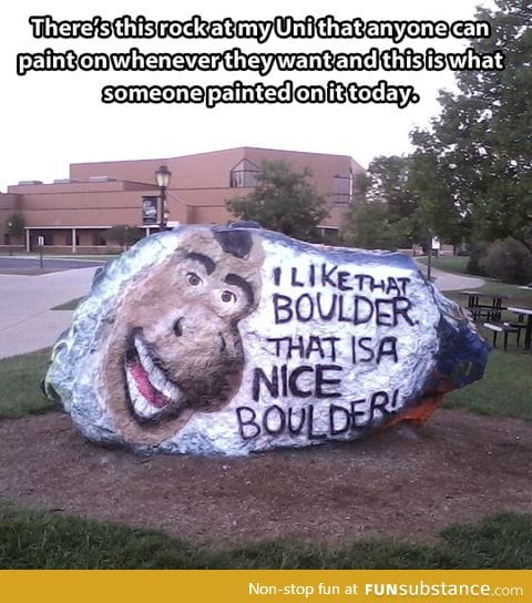 That is a nice boulder