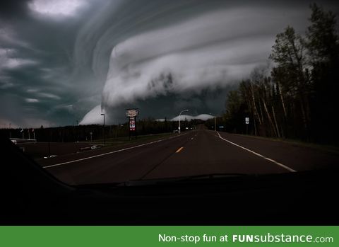 Crazy storm near the canadian border