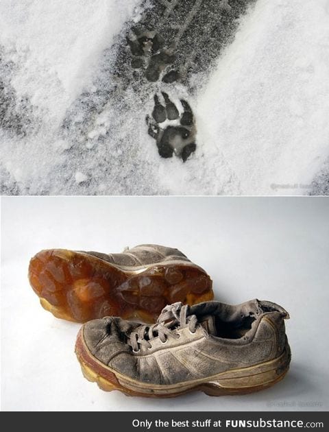 These sneakers leave animal tracks. Looks like fun