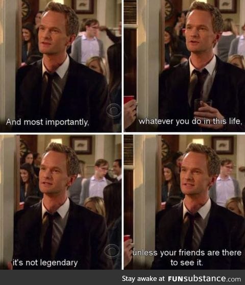 Barney passing on his wisdom