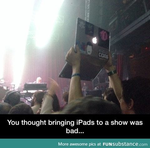 Using iPads to record a concert isn't bad until...
