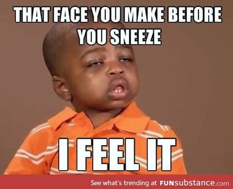 That moment before you sneeze