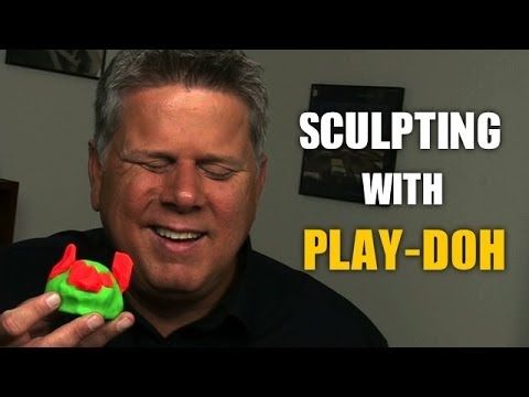 Blind man sculpts with play-doh :)