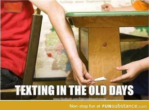 Texting in the old days