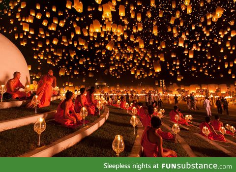 A lantern festival in Thailand