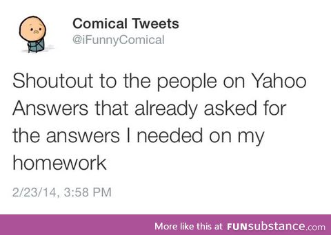 Thanks people on Yahoo!