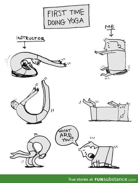 First time doing yoga