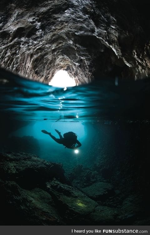 Underwater cave exploration