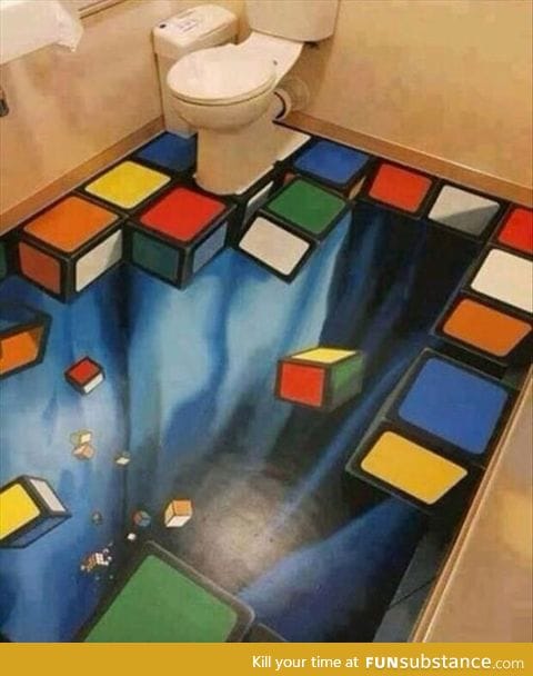 Watch your step when going to the toilet