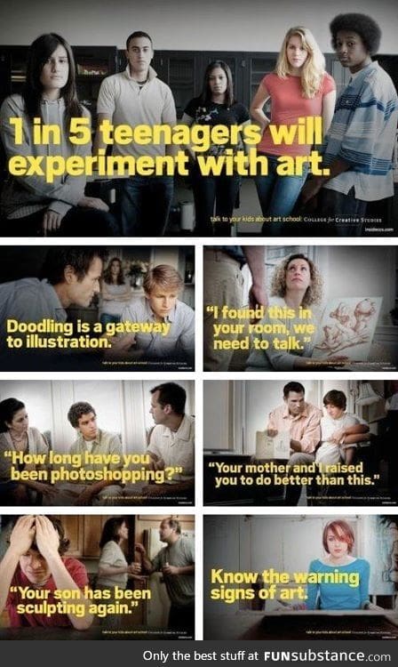 Talk to your kids about art school