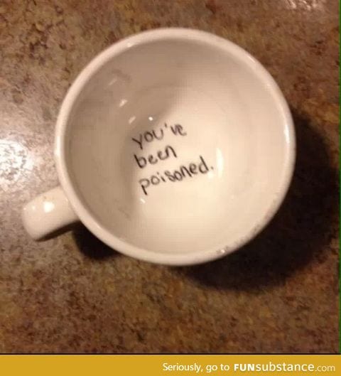 Imagine finishing your drink and seeing this at the bottom of the cup...