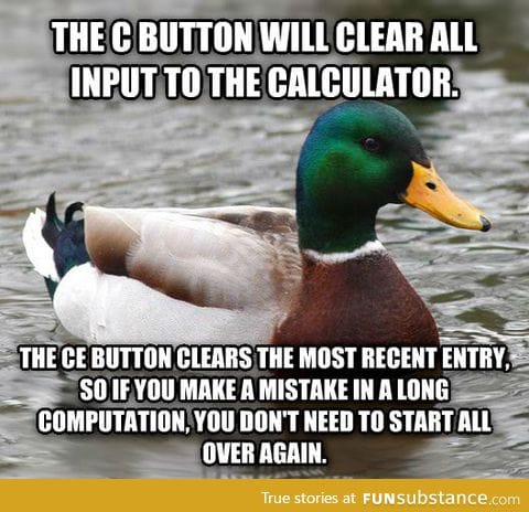 What the CE button on calculators are for
