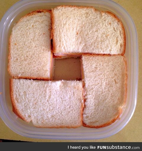 This is how I fit 2 sandwiches into a lunchbox