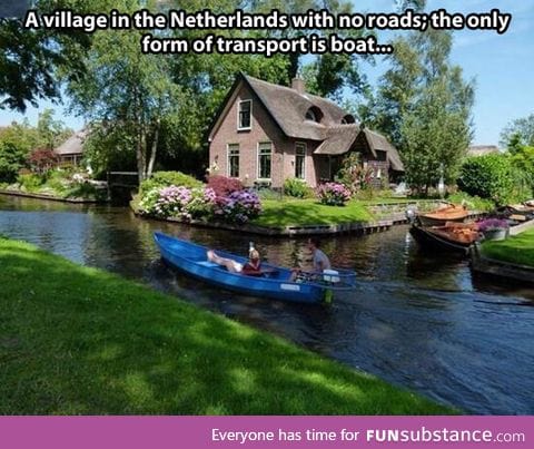 Netherlands with no roads