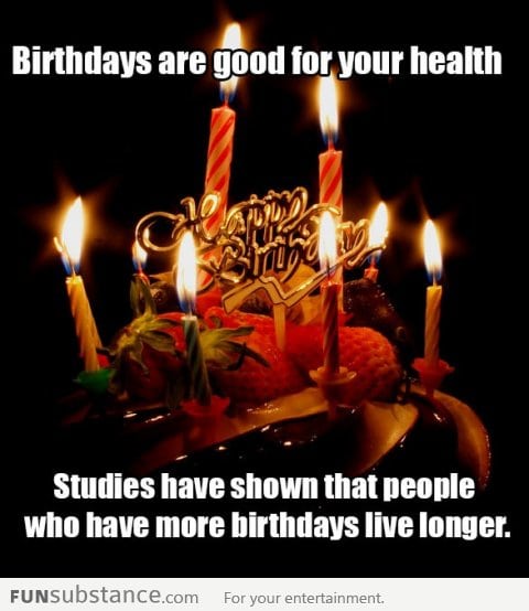 Birthdays are good for your health