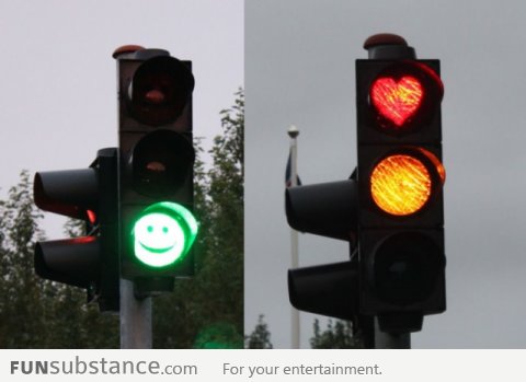 Traffic lights in Iceland