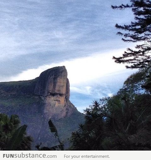 Here's a mountain that looks like Johny Bravo