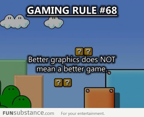 Better graphics does not mean a better game