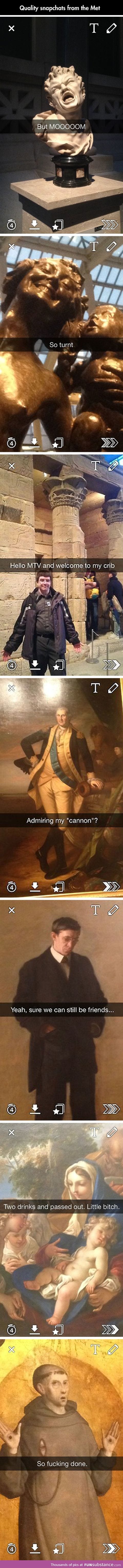Hilarious snapchatthing at the art museum