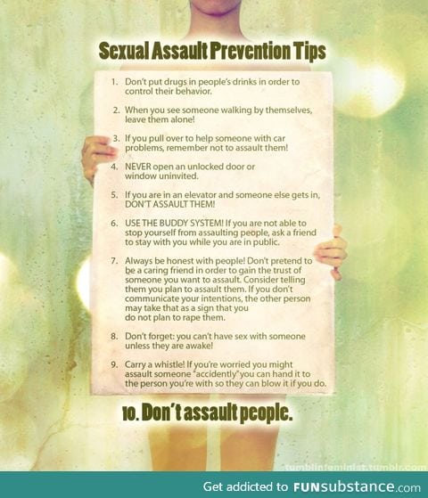 Tips On How To Prevent S*xual Assault....