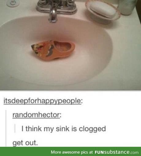 Clogged sink