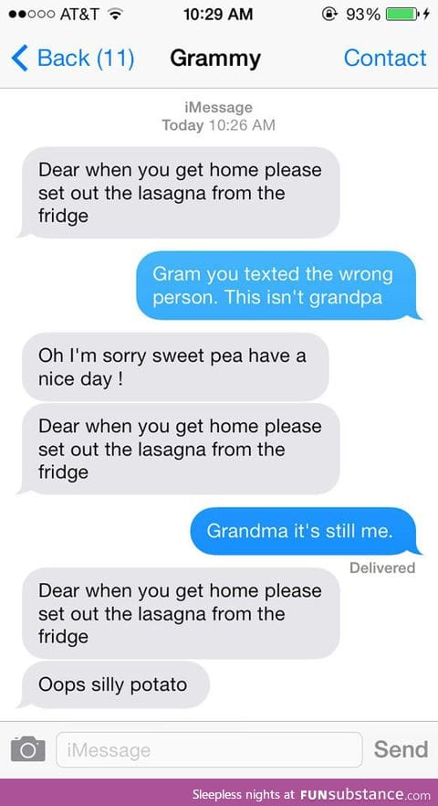 Grandma, you texted the wrong person