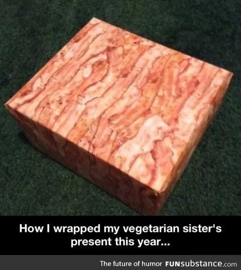 Wrapping presents for vegetarians