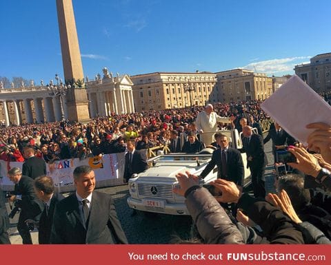 Pope Francis had the bulletproof glass removed from his pope-mobile