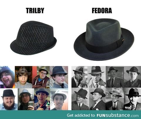 A neckbeard wear a trilby, not a fedora