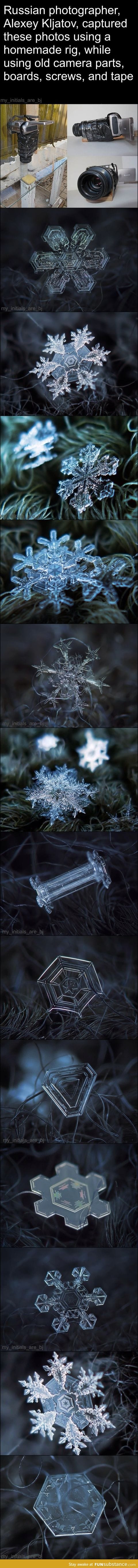 Epic close up photos of snowflakes