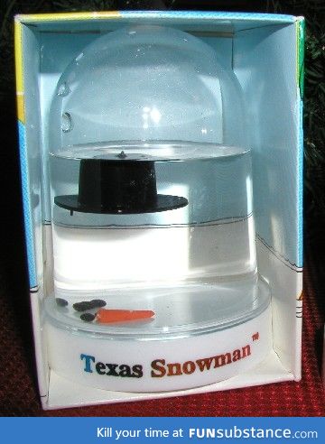 A Texas snowman.