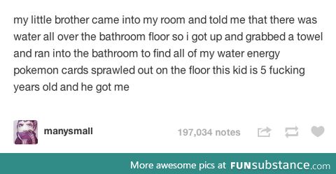 Water on the floor