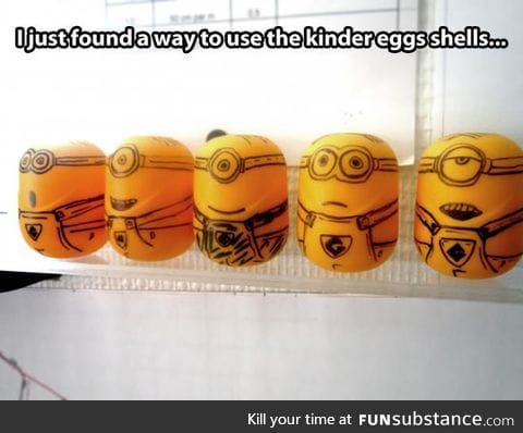 Best way to use Kinder eggs