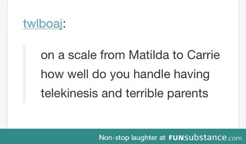 Id say about a Matilda and a half