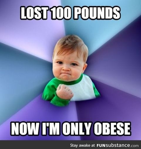 No longer morbidly obese!