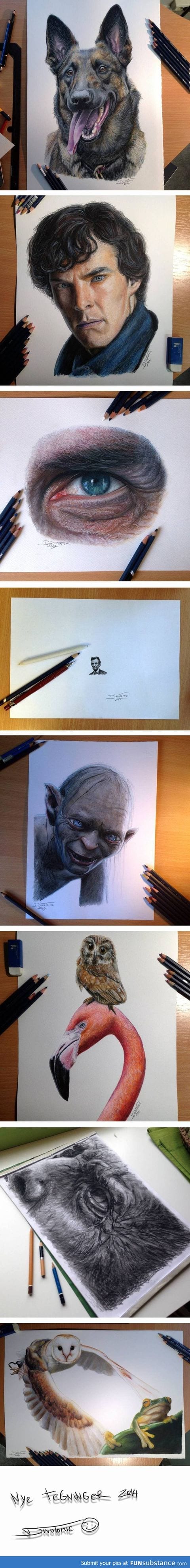 Some impressive photo realistic drawings