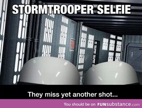 Storm trooper selfie