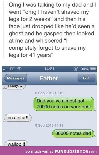 Oh Father, You Are So Witty...