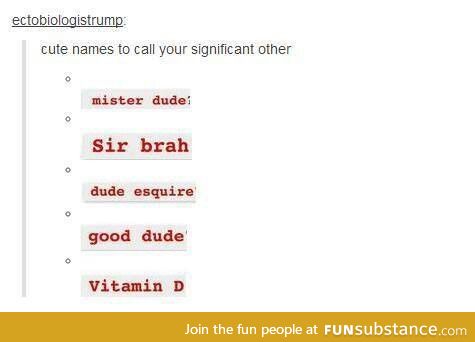 Cute nicknames