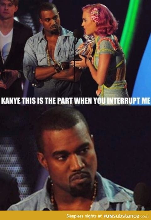 Kanye West is not amused