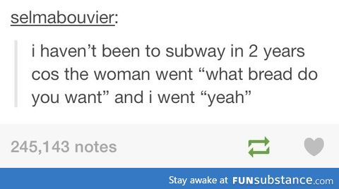 Haven't been to the subway in 2 years